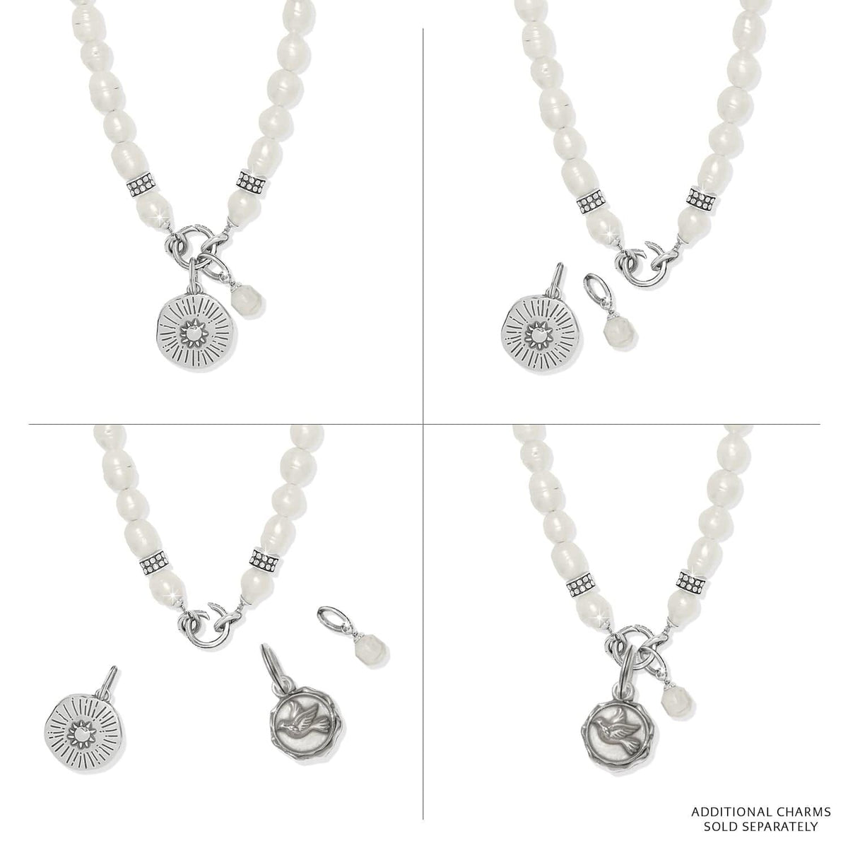 Token Charm Pearl Necklace