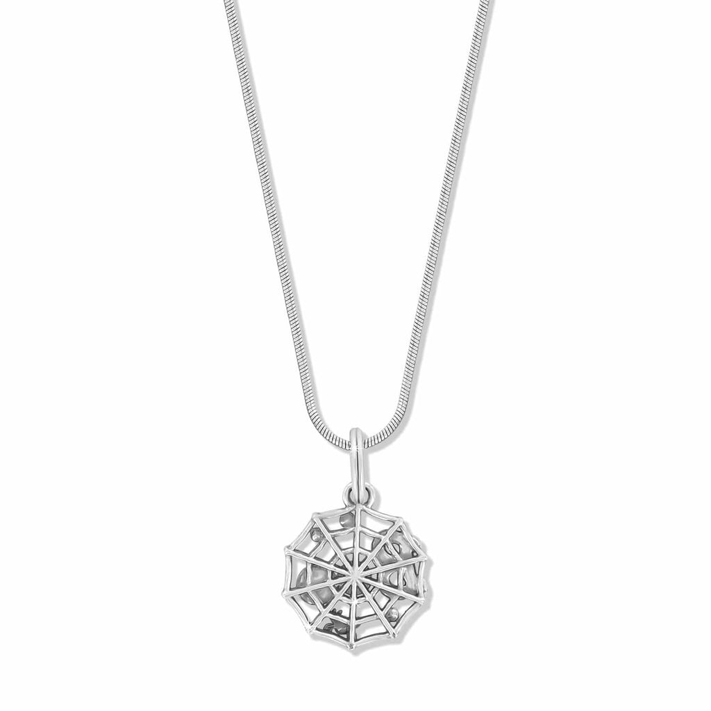 Spider Web Charm Necklace