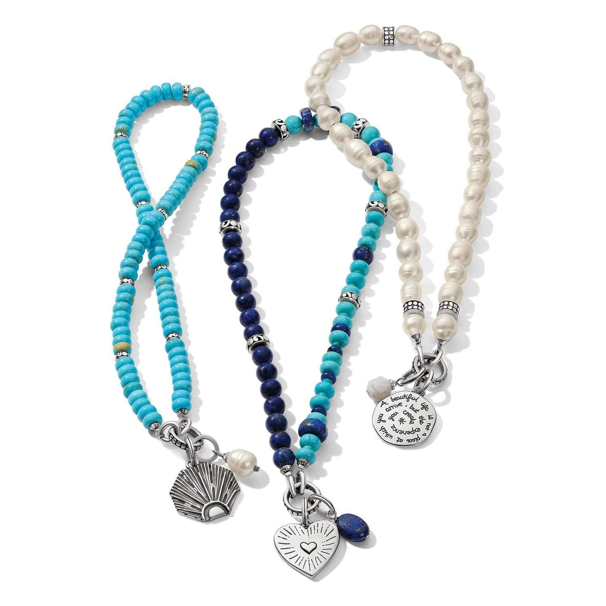 Token Charm Pearl Necklace