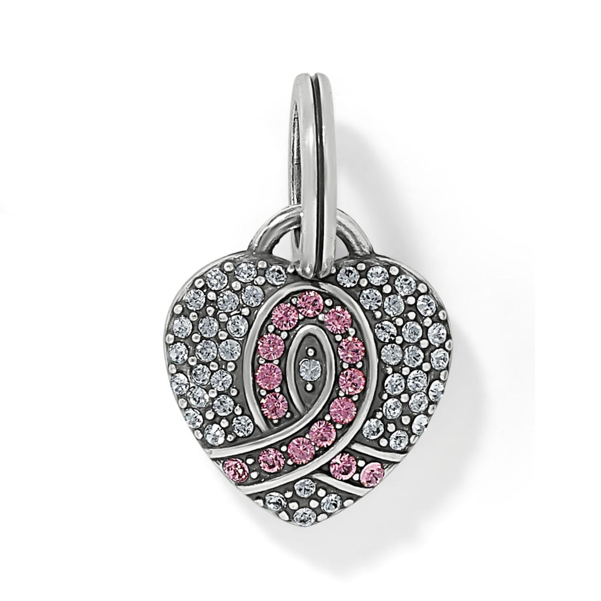 Power Of Pink Heart Charm Card