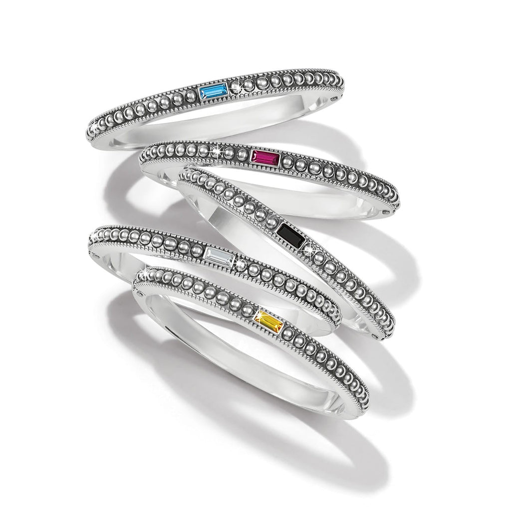 Pretty Tough Gem Hinged Bangle