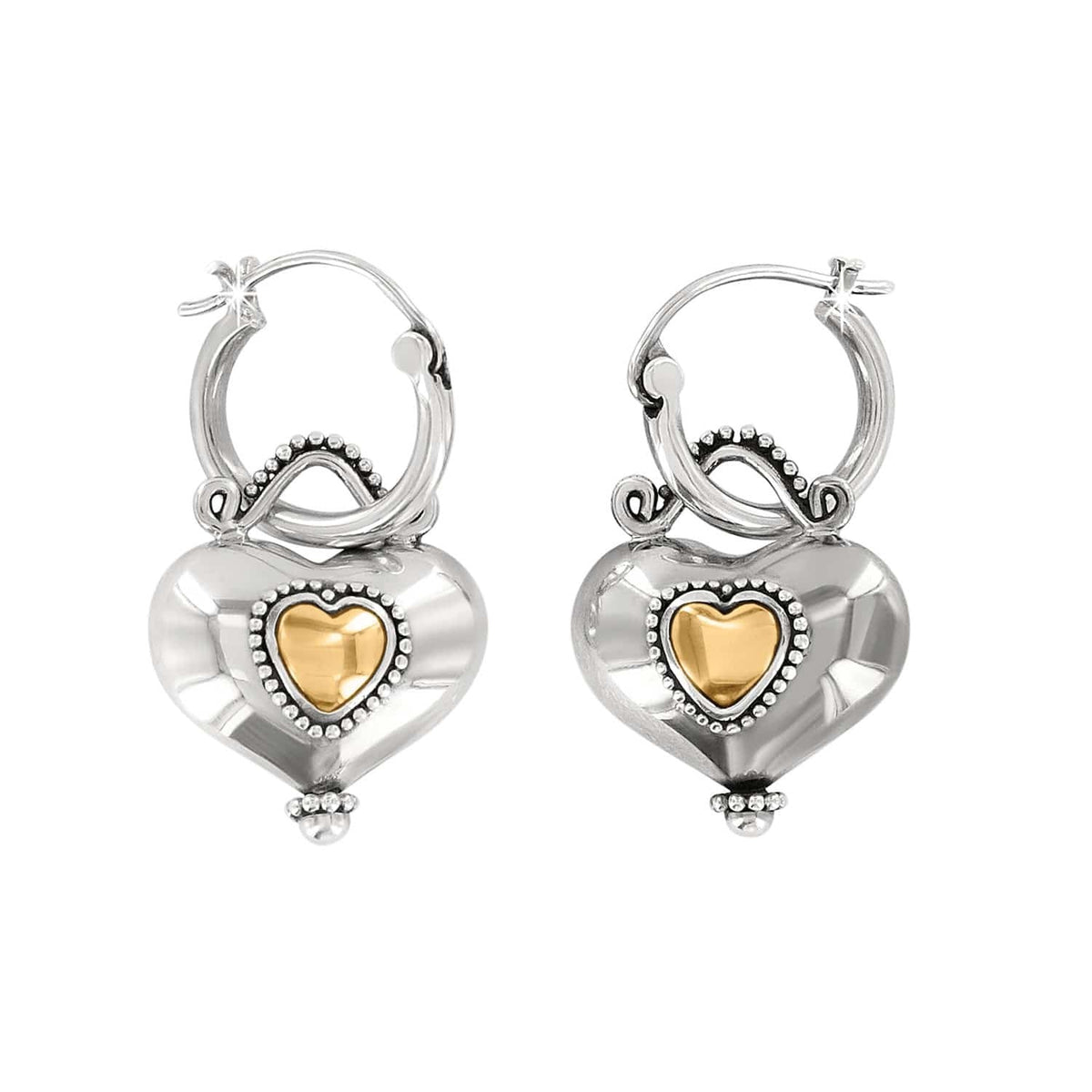 Buddha Gold Heart Reversible Earrings