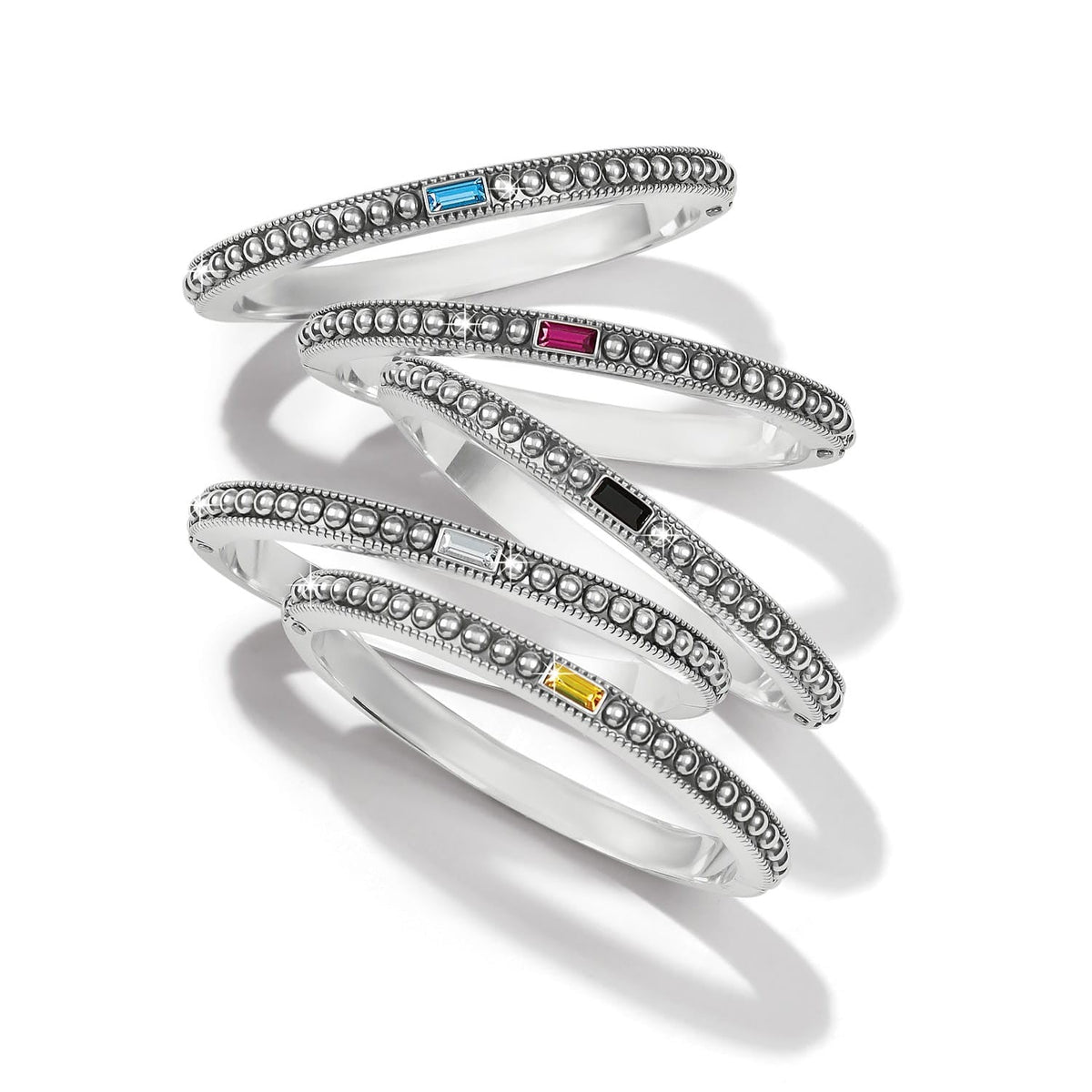 Pretty Tough Gem Hinged Bangle