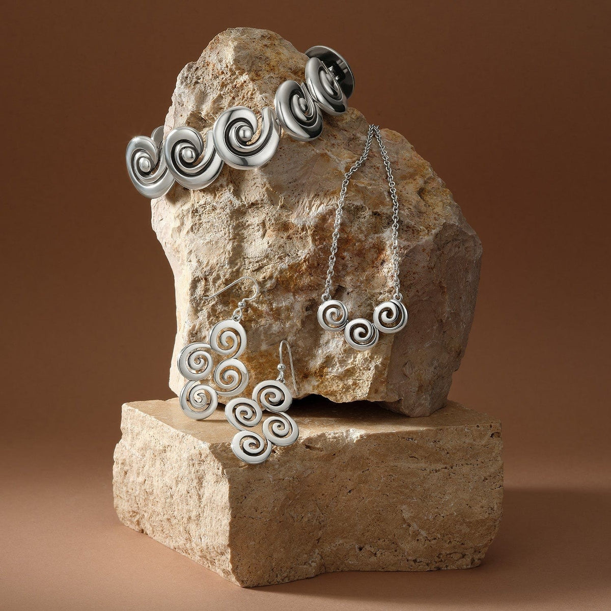 Vertigo Spiral French Wire Earrings