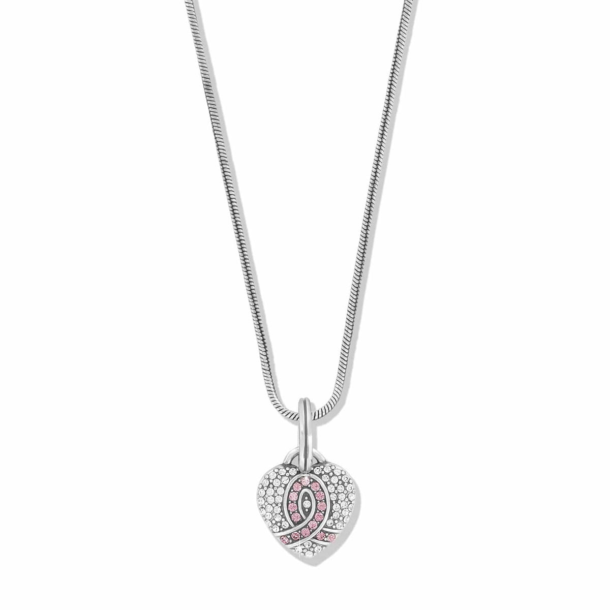 Power Of Pink Heart Charm Necklace