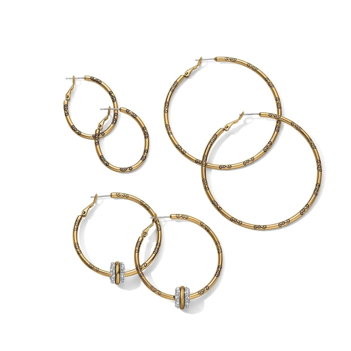 Large Hoop Charm Earrings